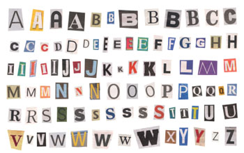 This image is a collage of capital and lowercase letters in alphabetical order.